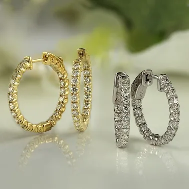 Diamond Hoop Earrings