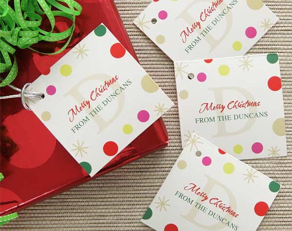 personalizing gift tags